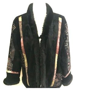 Cute fake fur embellished jacket